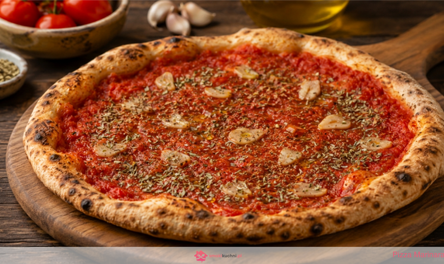 Pizza Marinara – klasyczna włoska pizza z pomidorami, czosnkiem i oregano
